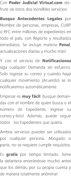 Características del servicio